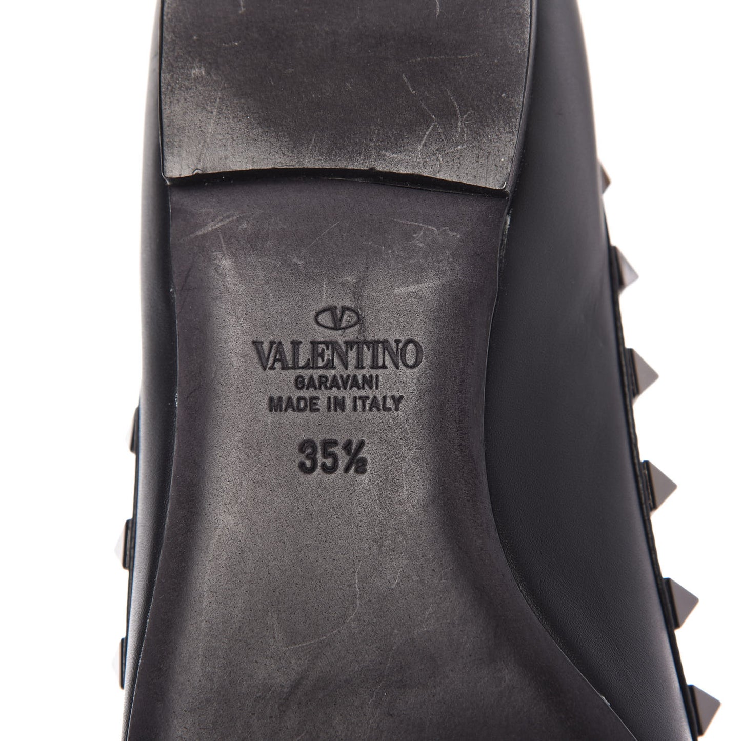 Nappa Rockstud Ballerina Flats 35.5 Black
