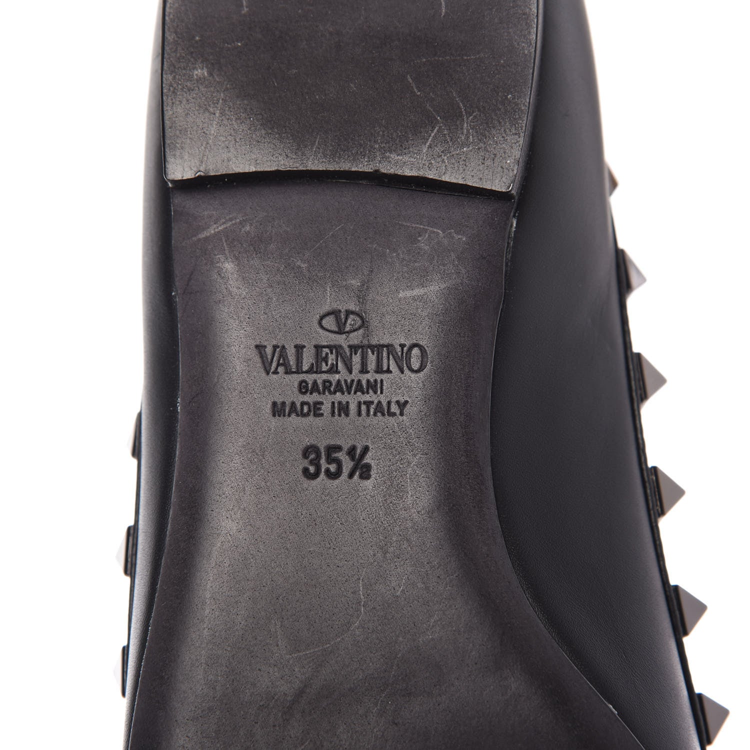 Valentino Garavani Nappa Rockstud Ballerina Flats 35.5 Black 8 of 9