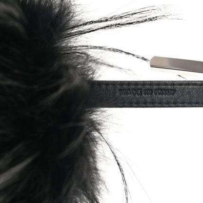 Fendi Fox Fur Shearling Crystal Pinky Punky Monster Bag Bug Charm Black Bubblegum 4 of 5