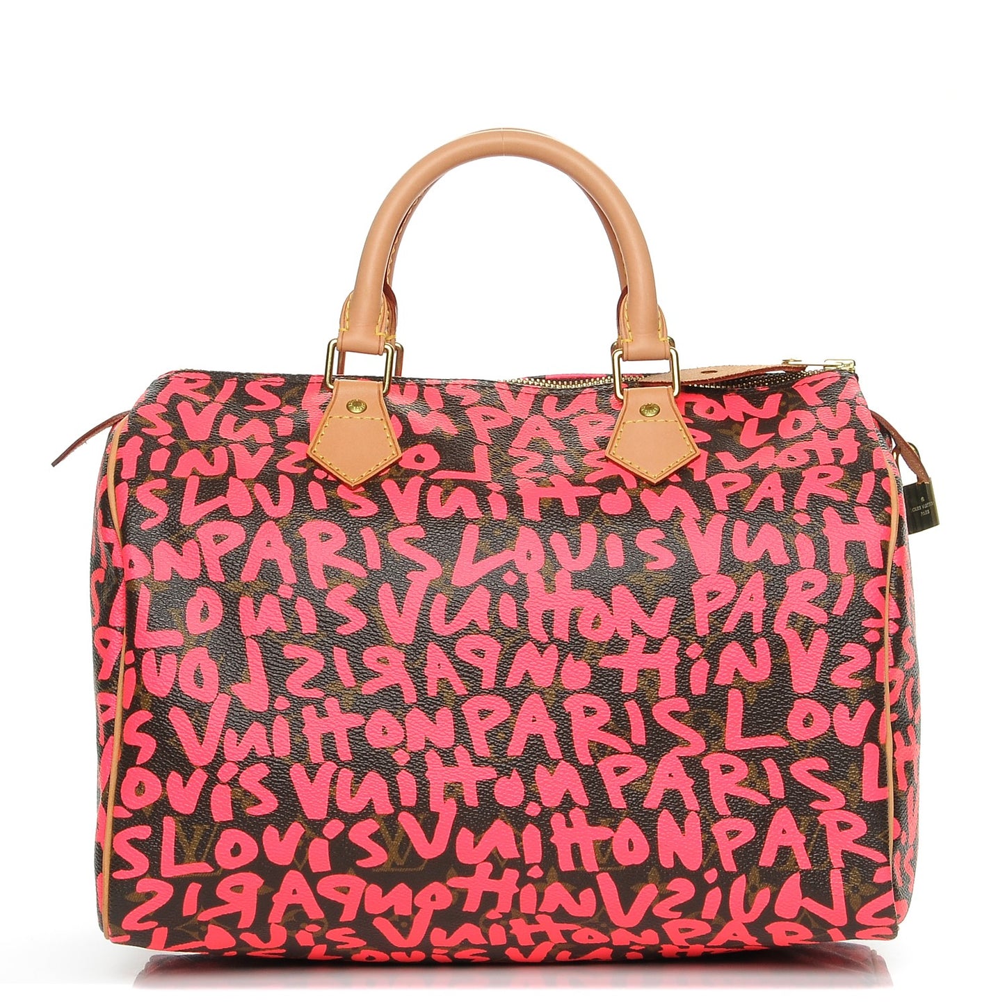 Monogram Graffiti Speedy 30 Fuchsia