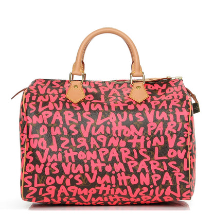 Louis Vuitton Monogram Graffiti Speedy 30 Fuchsia 1 of 7