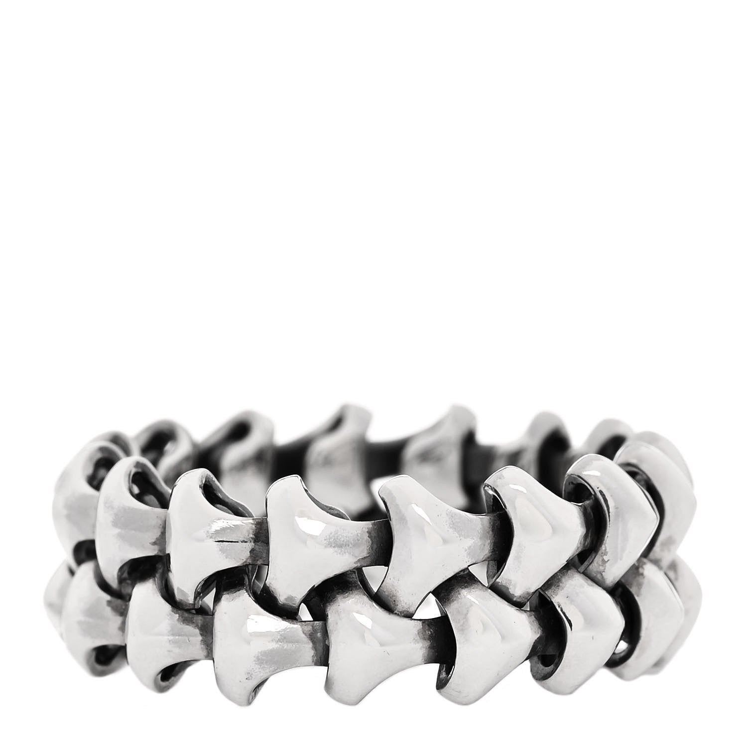 David Yurman Sterling Silver Armory Band Ring 61 9.5 3 of 4