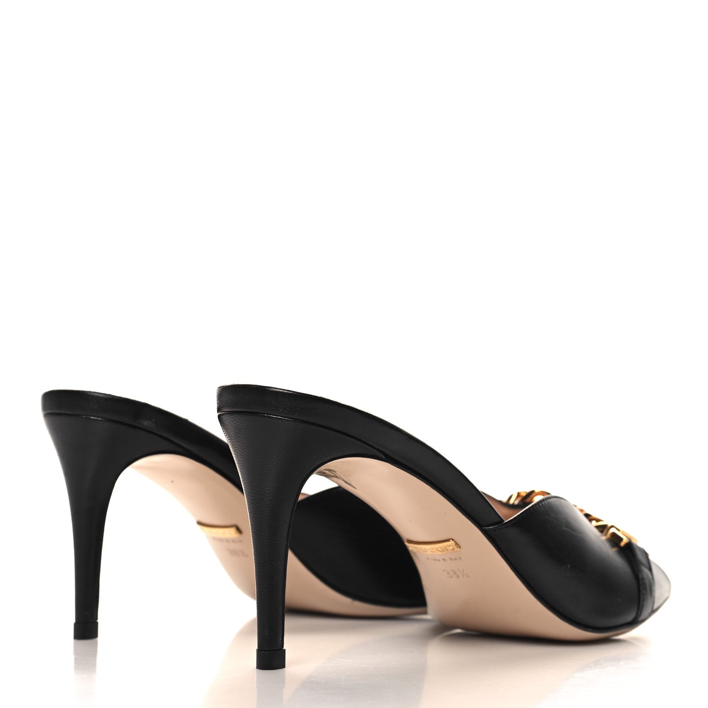 Malaga Kid Chain Sylvie Mules 38.5 Black