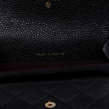 Chanel Caviar Quilted Flap Card Holder Wallet Black 7 of 9