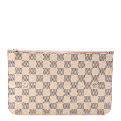 Louis Vuitton Damier Azur Neverfull MM GM Pochette Rose Ballerine 1 of 6