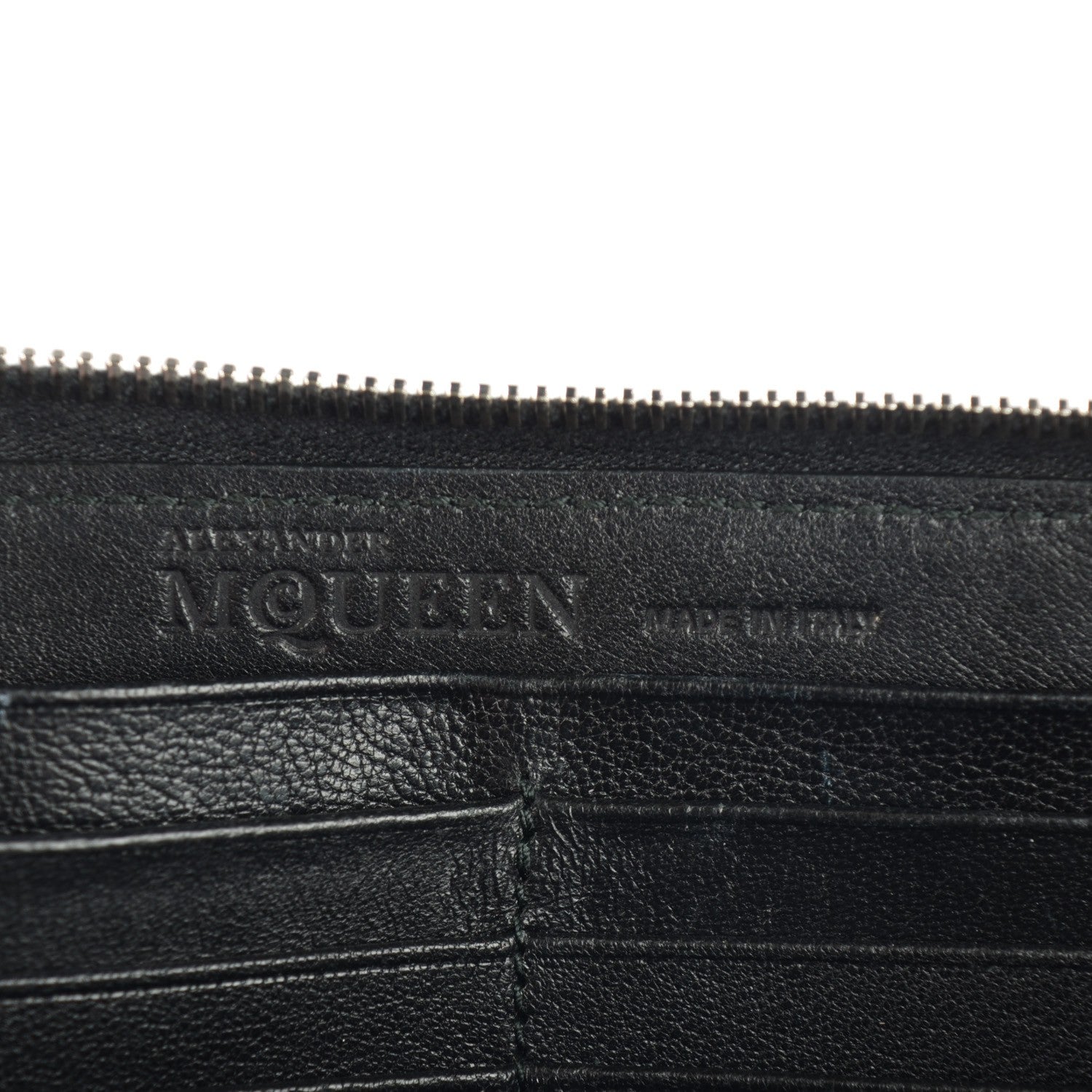 Alexander McQueen Lambskin Skull Continental Zip Wallet Black 7 of 7