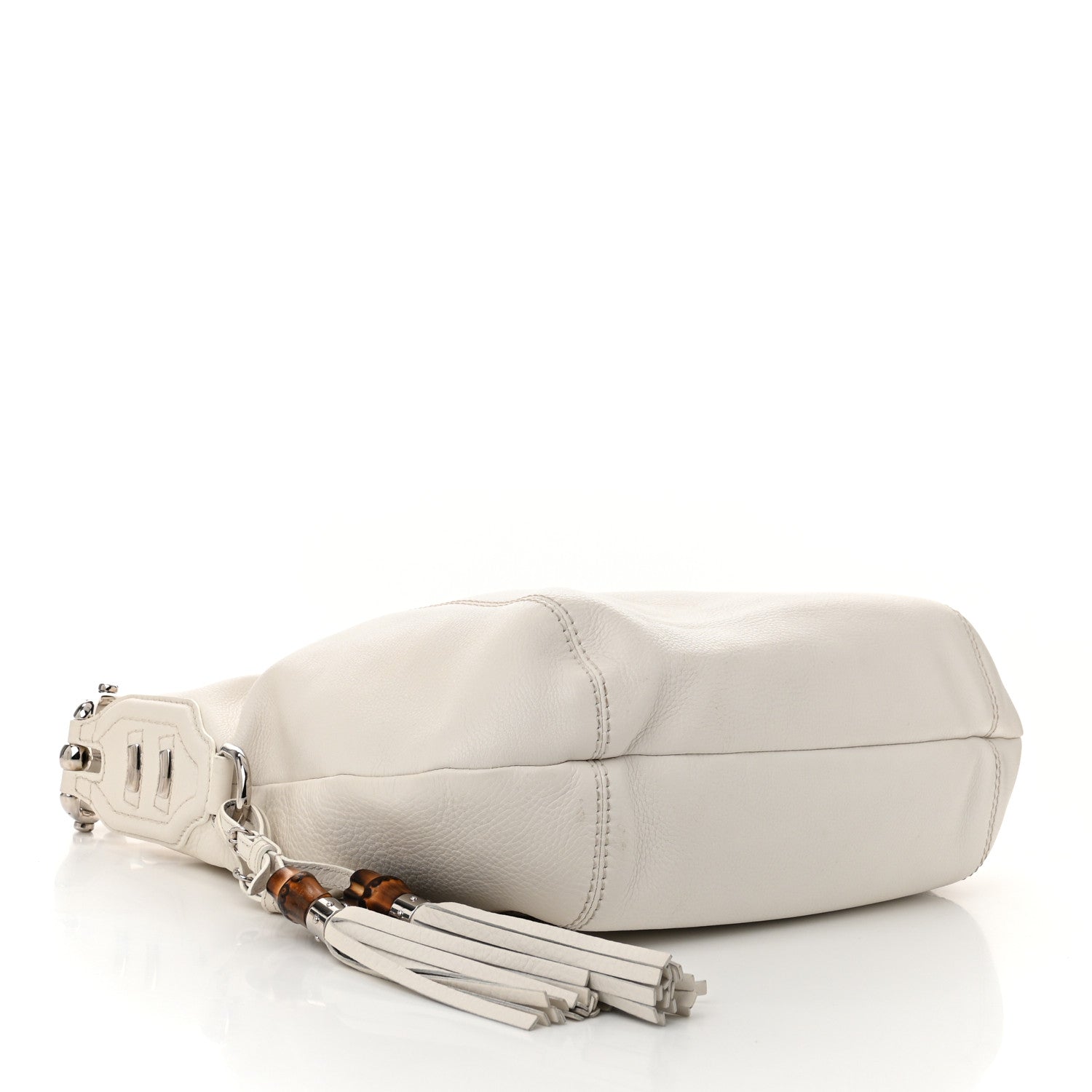 Gucci Calfskin Medium Techno Horsebit Hobo White 4 of 12
