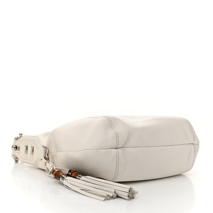 Gucci Calfskin Medium Techno Horsebit Hobo White 4 of 12