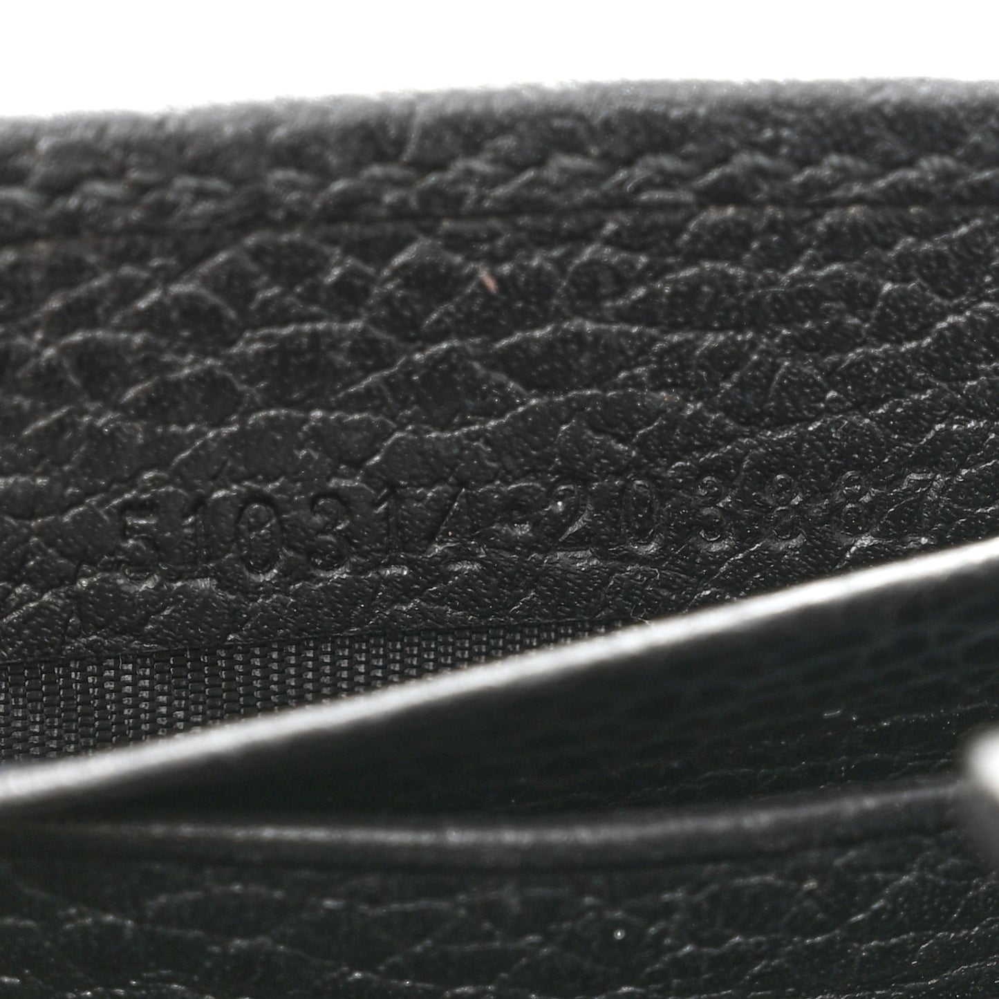 Dollar Calfskin Interlocking G Chain Wallet Black