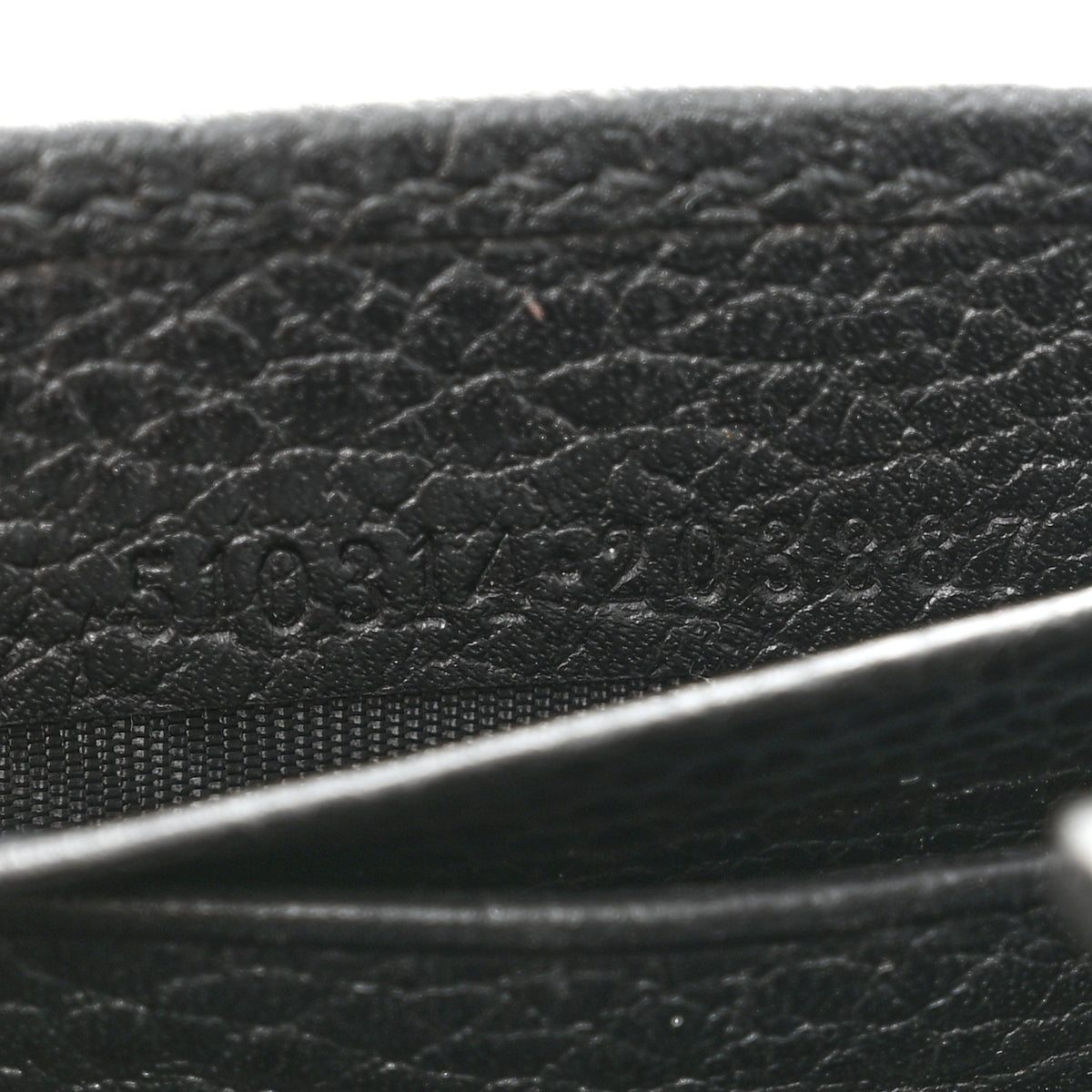 Gucci Dollar Calfskin Interlocking G Chain Wallet Black 10 of 15