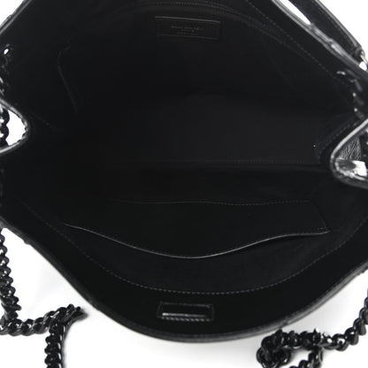 Saint Laurent Crinkled Calfskin Matelasse Monogram Medium Niki Shopper Tote Black 5 of 9