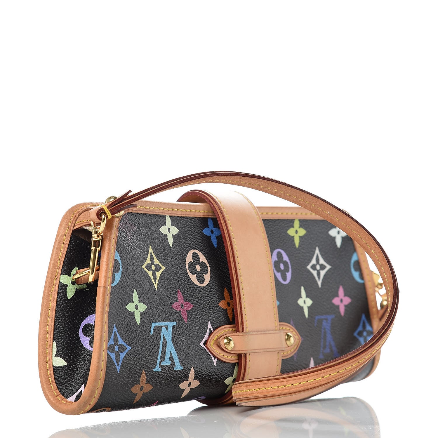 Louis Vuitton Monogram Multicolor Shirley Black 3 of 8