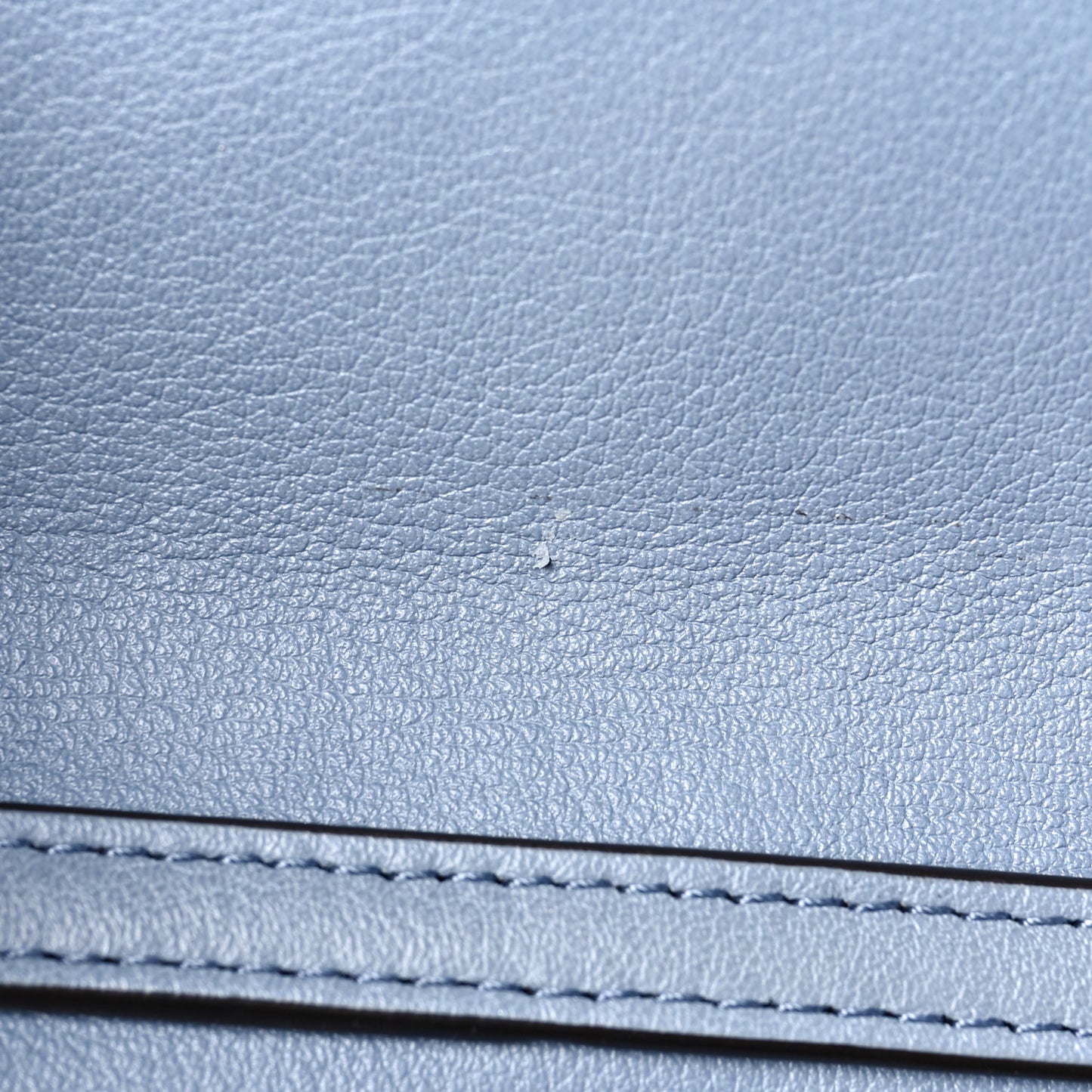 Calfskin Small Nile Bracelet Minaudiere Bag Washed Blue