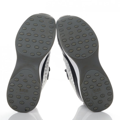 Christian Dior Smooth Calfskin Technical Mesh Oblique Mens B25 Runner Sneakers 42 Black Grey 5 of 11