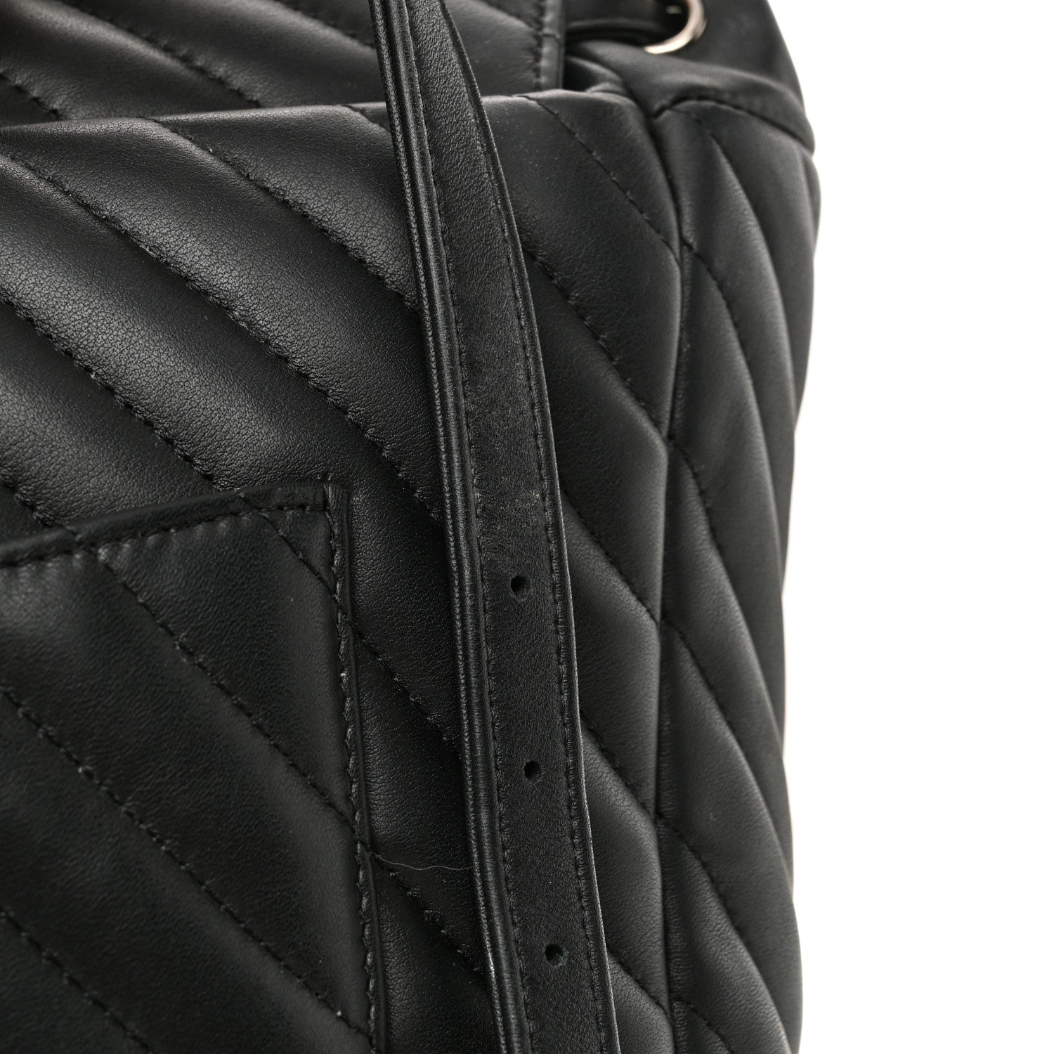 Chanel Calfskin Chevron Quilted Large Urban Spirit Backpack Black 12 of 13