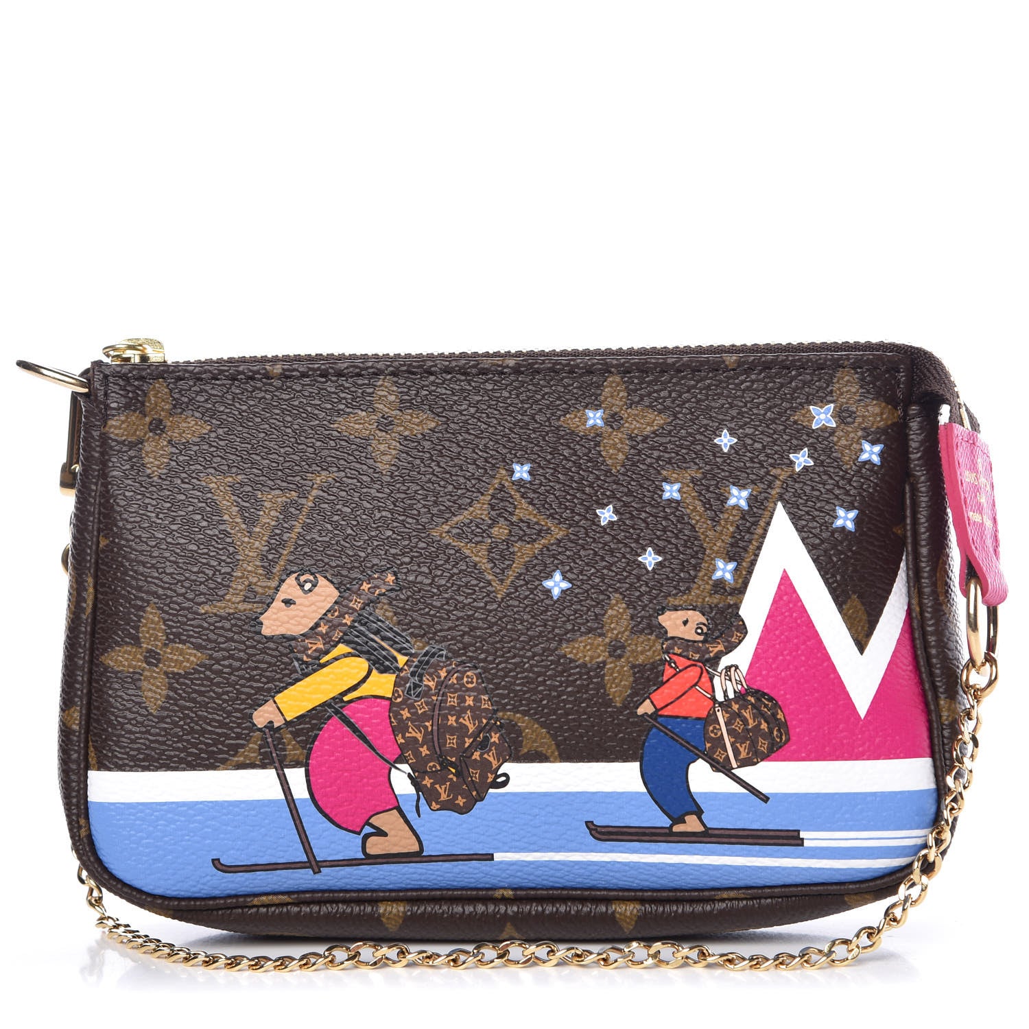 Louis Vuitton Monogram 2018 Christmas Animation Mini Bears Pochette Accessories 1 of 7