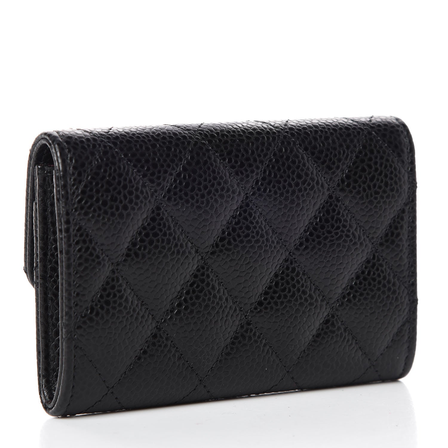 Chanel Caviar Quilted Flap Card Holder Black 2 of 8
