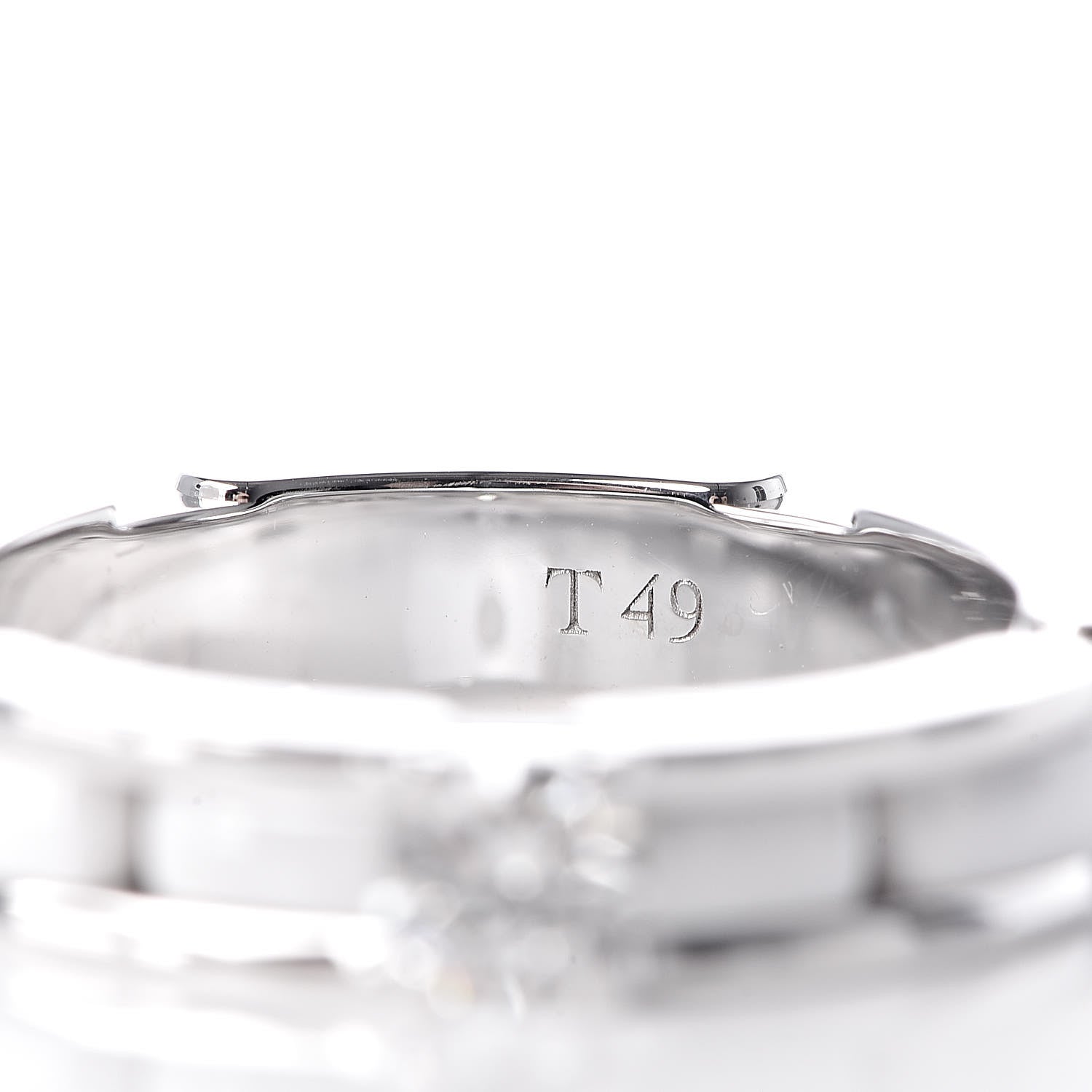 Chanel 18K White Gold Ceramic Diamond Slim Ultra Ring 49 4.75 White 7 of 11