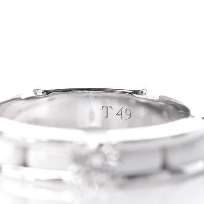 Chanel 18K White Gold Ceramic Diamond Slim Ultra Ring 49 4.75 White 7 of 11