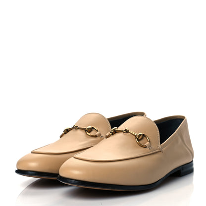 Gucci Lambskin Womens Brixton Horsebit Loafers 38 Wheat 3 of 9