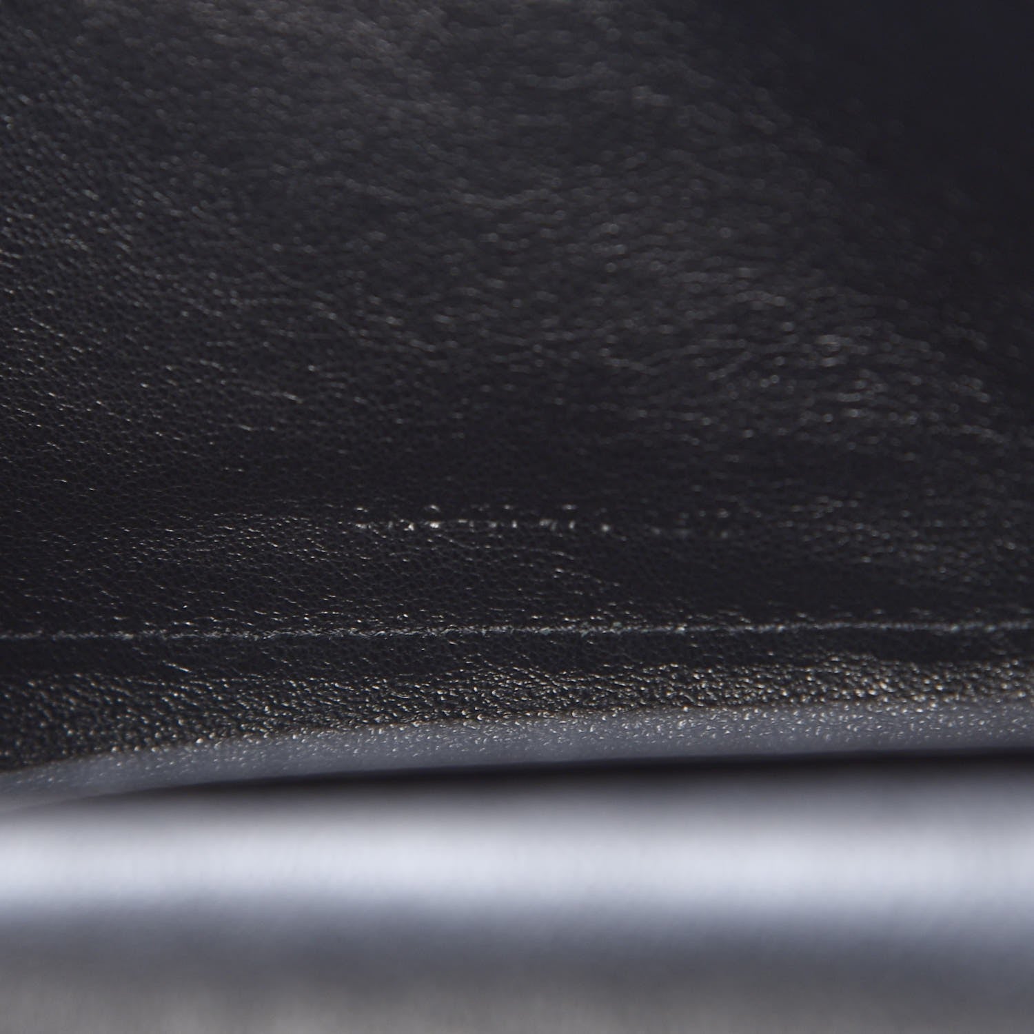 Saint Laurent Sheepskin Tri-Quilt Monogram Envelope Chain Wallet Black 7 of 10