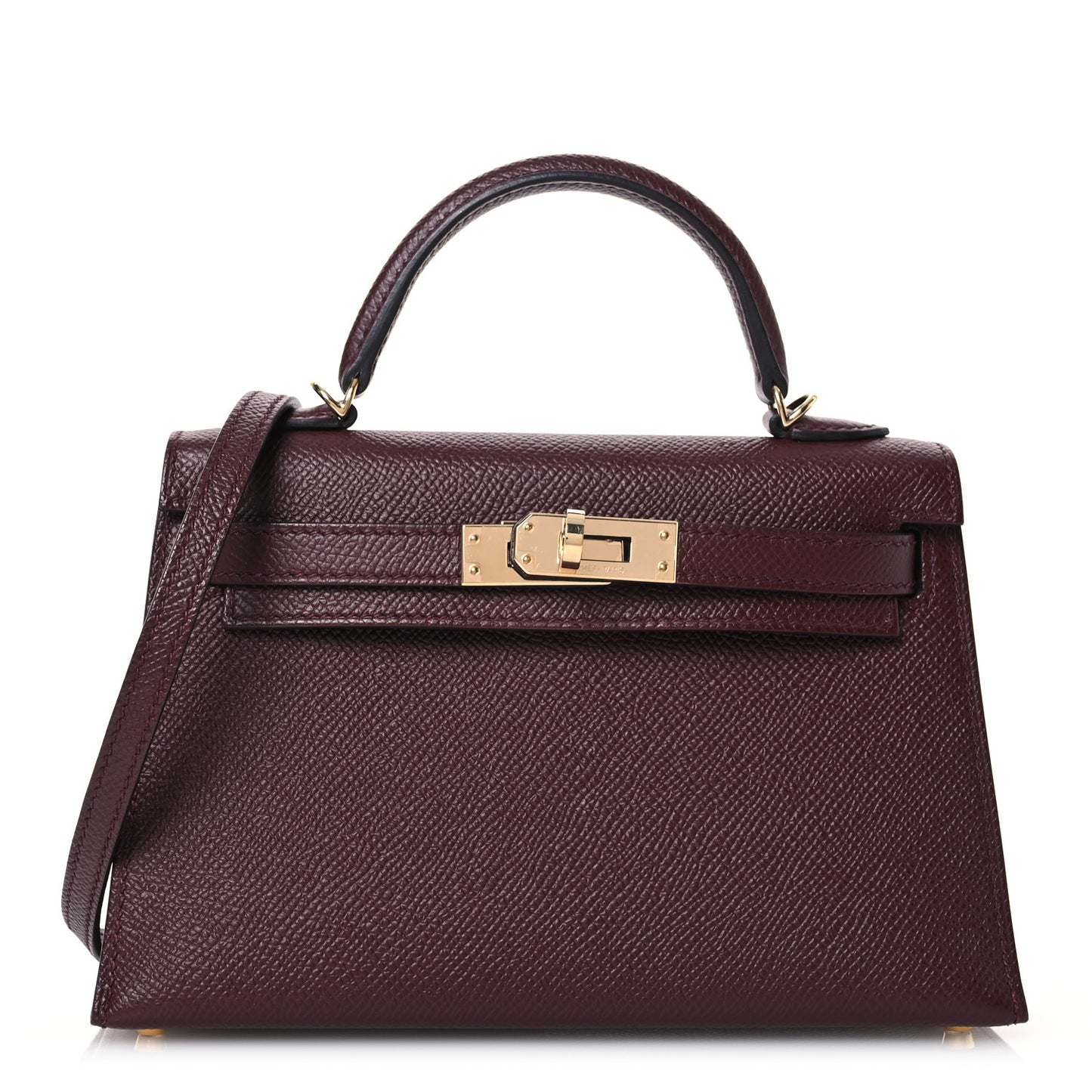 Epsom Horseshoe Mini Kelly Sellier 20 Bordeaux Vert Bosphore