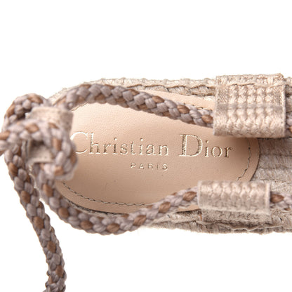 Christian Dior Cotton Embroidered Diorexpress Rope Sandals 35.5 Cream 7 of 10