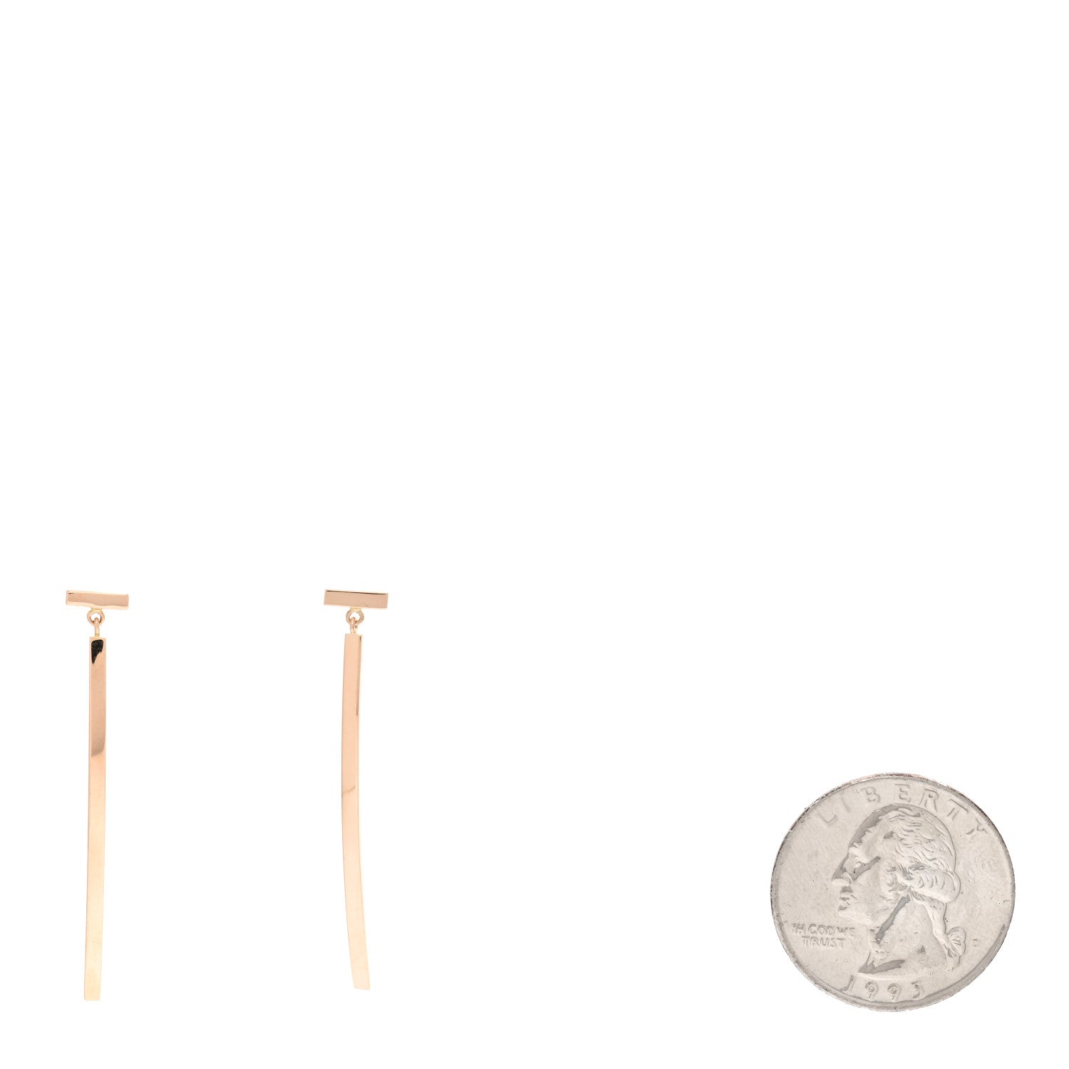 Tiffany 18K Rose Gold T Bar Earrings 2 of 5