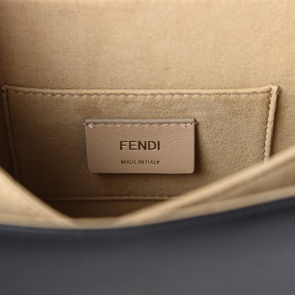 Fendi Vitello Liberty FF 1974 Embossed Small Kan I Shoulder Bag Black 5 of 8