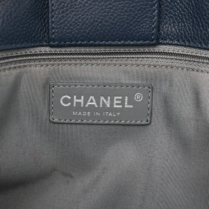 Chanel Calfskin Cerf Executive Shopper Tote Blue 6 of 17