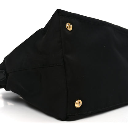 Prada Tessuto Nylon Saffiano Shopping Tote Black 8 of 9