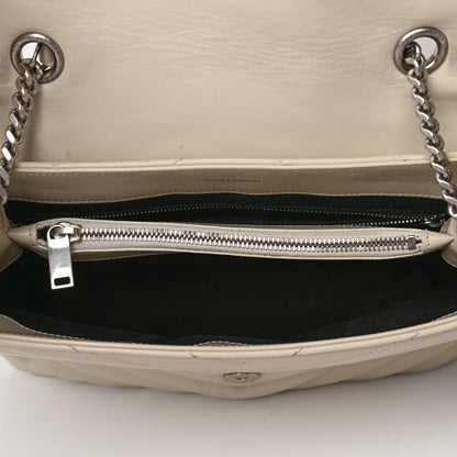 Saint Laurent Calfskin Y Quilted Monogram Medium Loulou Chain Satchel Nude Powder 5 of 14