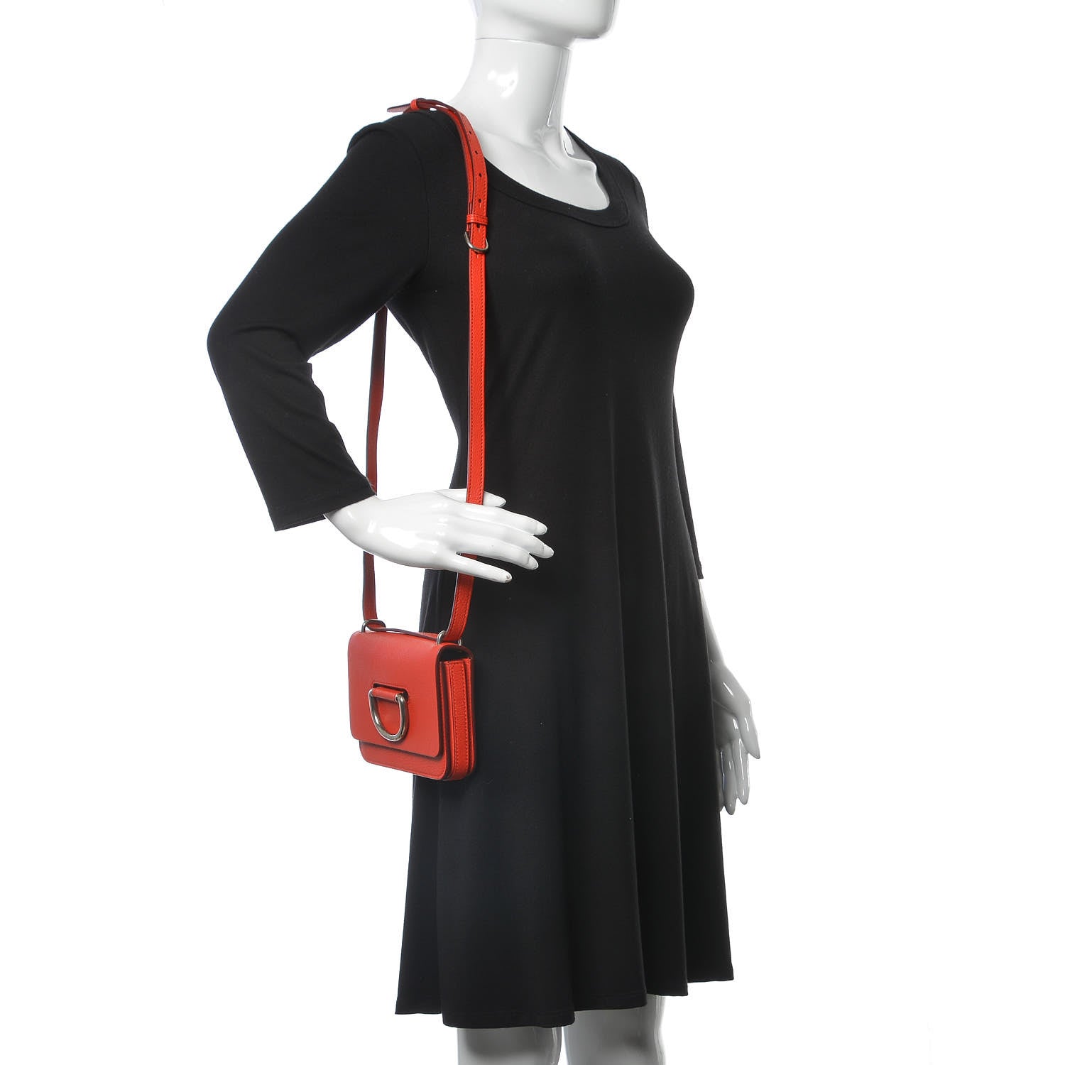 Burberry Goatskin Mini D-Ring Bag Bright Red 2 of 11