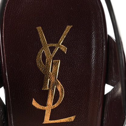 Saint Laurent Patent Tribute 105 Platform Sandals 37.5 Barolo 6 of 10
