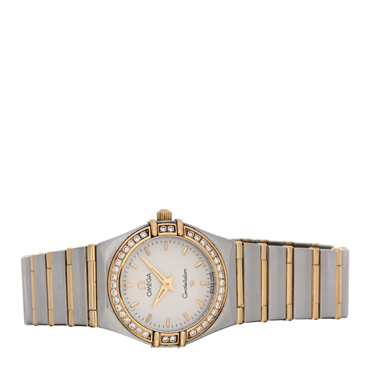 Omega Stainless Steel 18K Yellow Gold Diamond Bezel 25mm Constellation Quartz Watch 1277.30.00 2 of 4