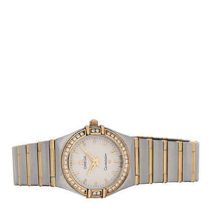 Omega Stainless Steel 18K Yellow Gold Diamond Bezel 25mm Constellation Quartz Watch 1277.30.00 2 of 4