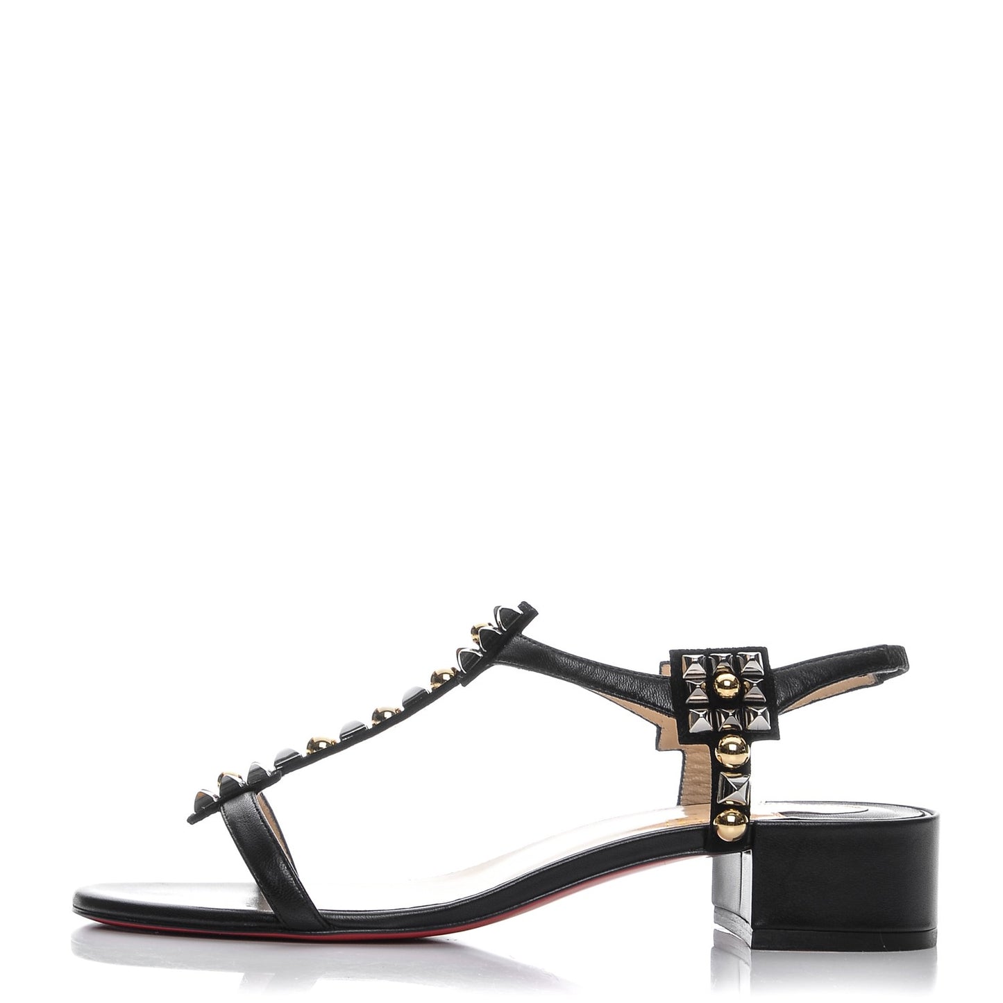 Nappa Kaleidra 25 T-Strap Sandals 39.5 Black