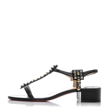 Christian Louboutin Nappa Kaleidra 25 T-Strap Sandals 39.5 Black 1 of 7