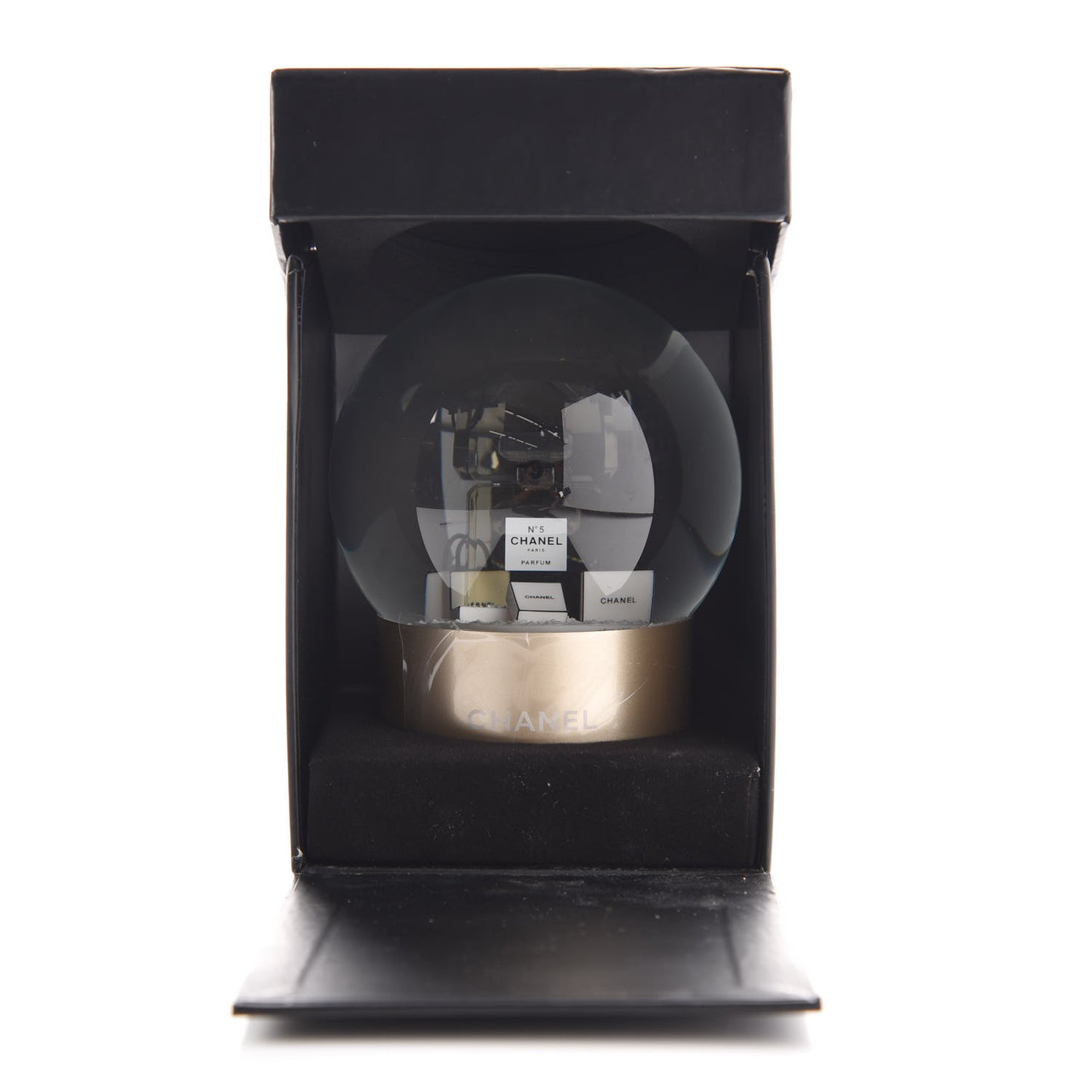 Glass N°5 Perfume Bottle Snow Globe