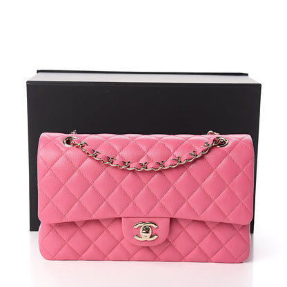 Chanel Caviar Quilted Medium Double Flap Pink 12 of 12