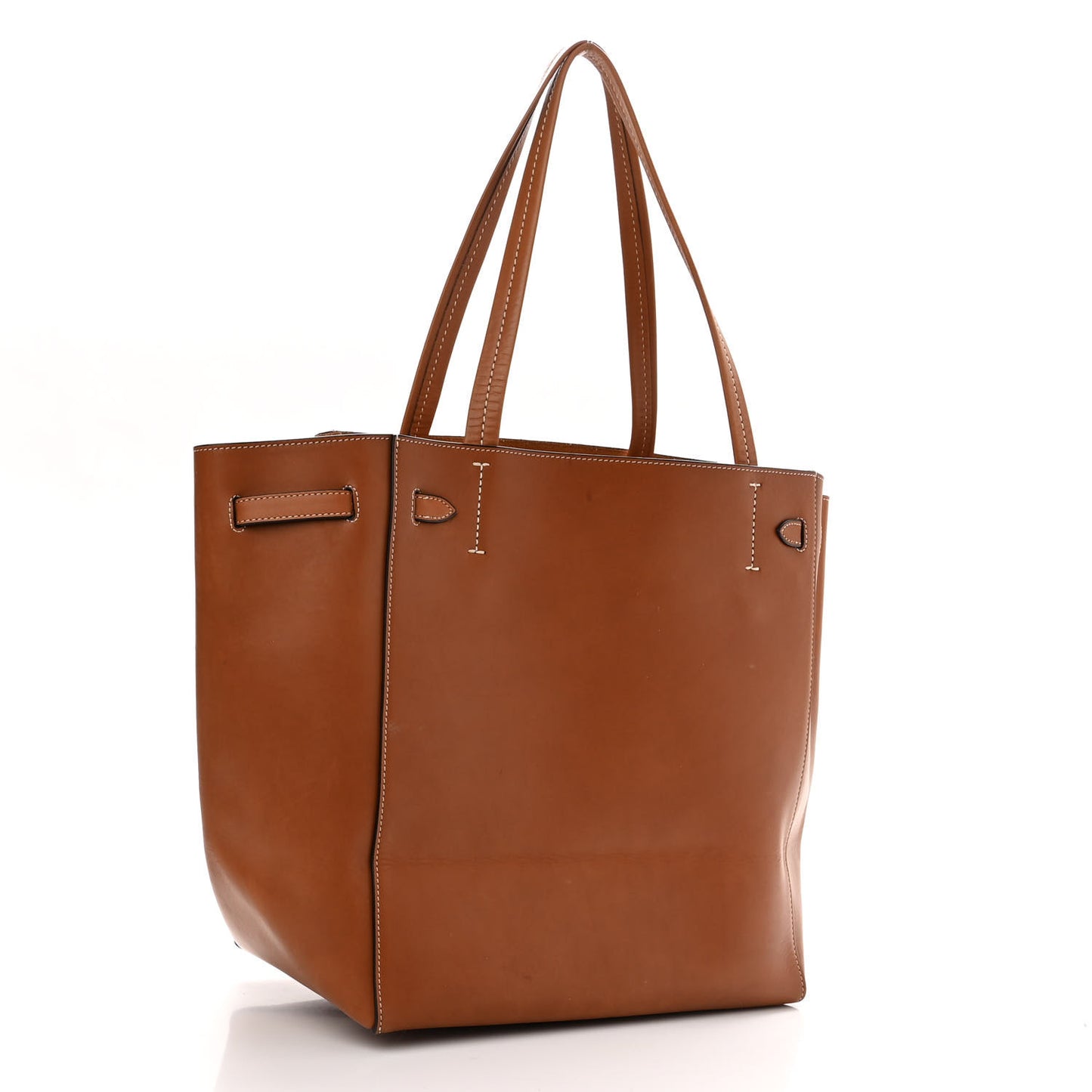 Smooth Calfskin Medium Belt Cabas Phantom Brown