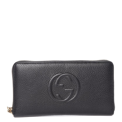Gucci Calfskin Soho Zip Around Wallet Black 1 of 7