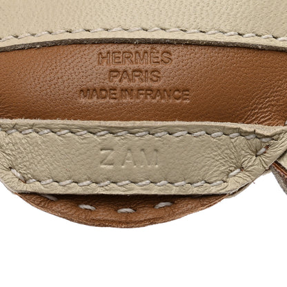 Hermes Milo Lambskin Geegee Savannah Bag Charm Craie Sesame Mauve Sylvestre 3 of 4