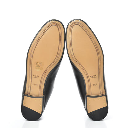 Gucci Lambskin Womens Brixton Horsebit Loafers 37.5 Black 5 of 9