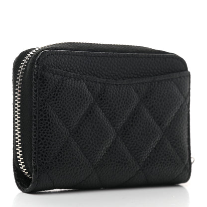 Chanel Caviar Quilted Zip Coin Purse Black 3 of 7