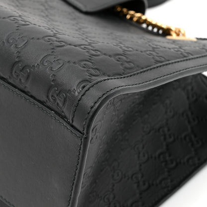 Gucci Guccissima Medium Padlock Tote Black 10 of 13