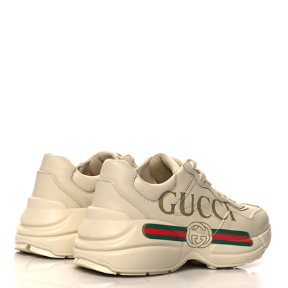 Gucci Calfskin Logo Womens Rhyton Sneakers 38 Ivory 4 of 7