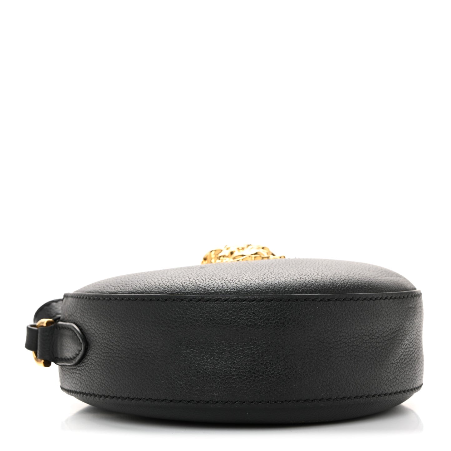 Calfskin La Medusa Round Camera Bag Black