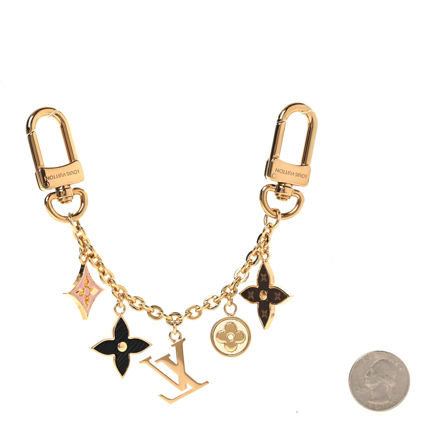 Louis Vuitton Monogram Spring Street Bag Charm Key Holder Gold 2 of 4