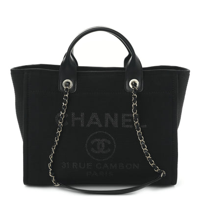 Chanel Mixed Fibers Small Deauville Tote Black 1 of 10